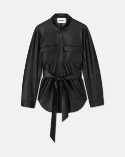 Nanushka Artha - Okobor™ Alt-Leather Shirt - Black 7 Nanushka Artha - Okobor™ Alt-Leather Shirt - Black -Nanushka Sale Store ARTHA BLACK VEGAN LEATHER 01 dfb4c7e8 f465 4ac4 9183 1cc9246b519f