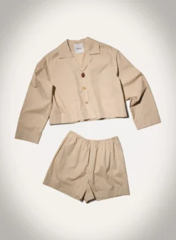 Nanushka Dylla - Tailored Light Poplin Shorts - Beige