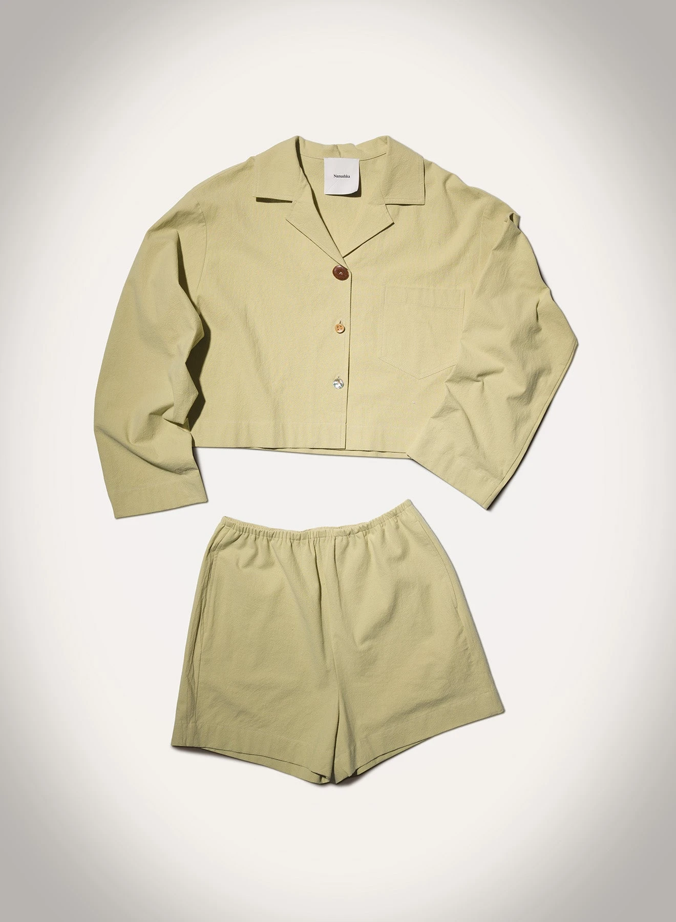 Nanushka Vally - Washed Calico Shirt - Sage