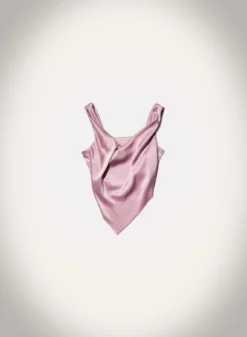 Nanushka Petra - Sleeveless Draped Slip Satin Top - Dusty Pink