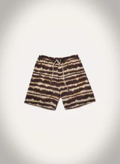 Nanushka Doxxi - Printed Cotton Voile Shorts - Tie Dye Stripe