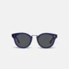 Nanushka Duy - Bio-Plastic Round-Frame Sunglasses - Navy