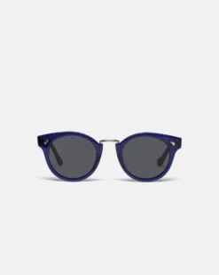 Nanushka Duy - Bio-Plastic Round-Frame Sunglasses - Navy