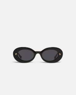 Nanushka Giva - Bio-Plastic Oval Sunglasses - Black