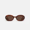 Nanushka Giva - Bio-Plastic Oval Sunglasses - Light Turtle