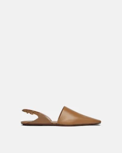 Nanushka Maimu - Leather Point-Toe Flats - Nut Brown