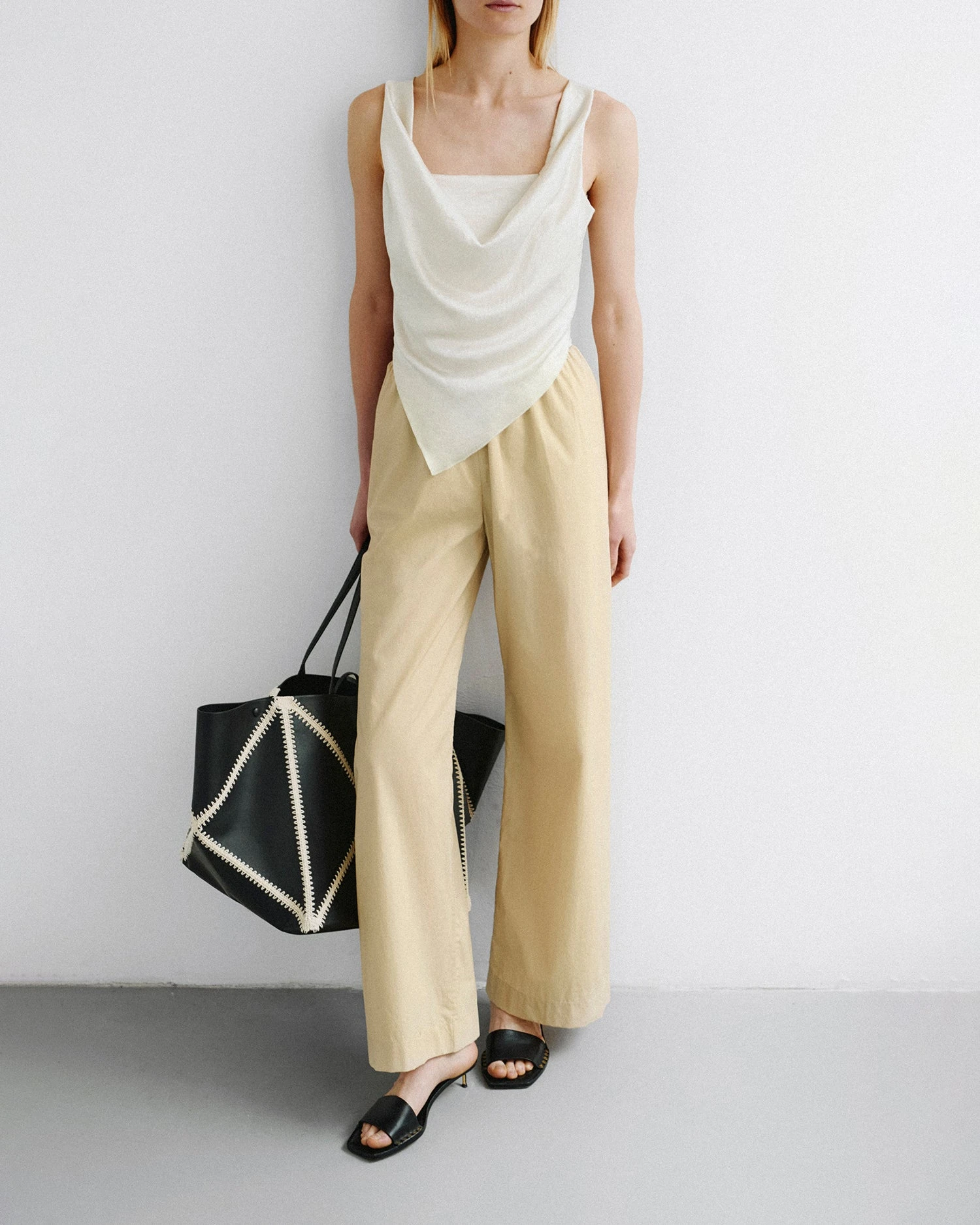 Nanushka Brenda - Light Poplin Pants - Beige 2 Nanushka Brenda - Light Poplin Pants - Beige - Image 2