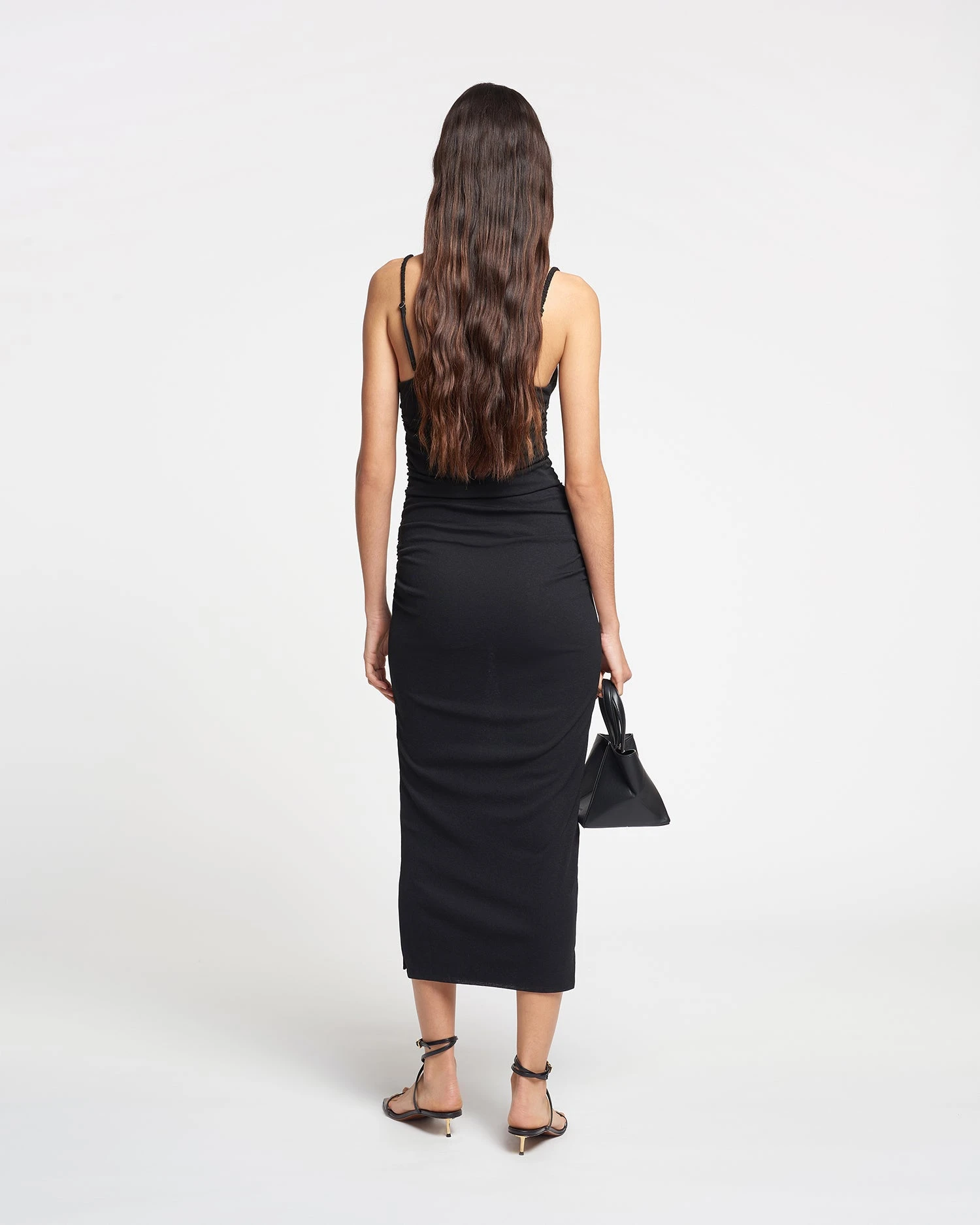 Nanushka Alexa - Mesh Jersey Midi Dress - Black 2 Nanushka Alexa - Mesh Jersey Midi Dress - Black - Image 2