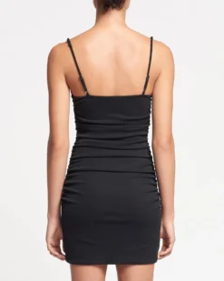 Nanushka Adie - Mesh Jersey Dress - Black -Nanushka Sale Store NAN SS24 WW TOP DETAIL CROPPED 234