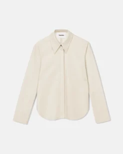 Nanushka Naum - Okobor™ Alt-Leather Shirt - Creme -Nanushka Sale Store NAUM CREME VEGAN LEATHER 01 a73c3018 4594 45e7 a378 8195574b4909
