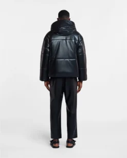 Nanushka Hide Mens - Okobor™ Alt-Leather Hooded Puffer - Black 6 Nanushka Hide Mens - Okobor™ Alt-Leather Hooded Puffer - Black -Nanushka Sale Store NM22CROW00399 HIDE MENS BLACK OKOBOR 03