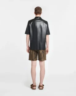 Nanushka Bodil - Okobor™ Alt-Leather Shirt - Black -Nanushka Sale Store NM22CRSH00199 BODIL BLACK OKOBOR 02