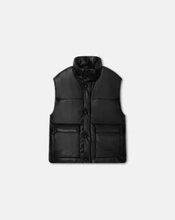 Nanushka Jovan - Okobor™ Alt-Leather Gilet - Black -Nanushka Sale Store NM23CRTP00299JOVAN BLACK OKOBOR 1