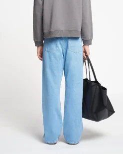 Nanushka Gannon - Straight-Leg Jeans - Eco Light Wash -Nanushka Sale Store NM23RSPA00652GANNON ECOLIGHTWASH DENIM BOTTOM DETAIL CROPPED 02