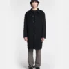 Nanushka Janno - Double Wool Silk Coat - Black