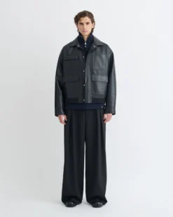 Nanushka Zubin - Regenerated Leather Jacket - Black -Nanushka Sale Store NM25FWJK07699 1