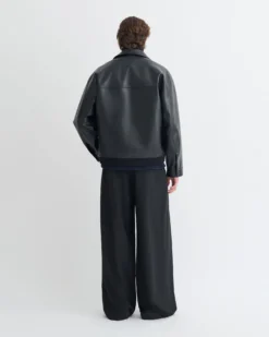 Nanushka Zubin - Regenerated Leather Jacket - Black -Nanushka Sale Store NM25FWJK07699 2