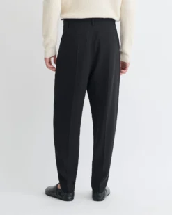 Nanushka Eamon - Crepe Twill Tapered Pants - Black -Nanushka Sale Store NM25PFPA01199 2