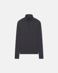 Nanushka Tenoch - Melange Wool Jersey Turtleneck Top - Grey Melange -Nanushka Sale Store NM25PFTP01994TENOCH GREYMELANGE WOOLJERSEY