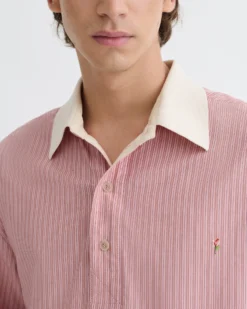 Nanushka Taron - Striped Polo Neck Top - Pink -Nanushka Sale Store NM25PFTP02331 5