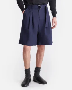 Nanushka Derulo - Tailored Shorts - Navy -Nanushka Sale Store NM25RSST07759DERULO NAVY HEAVYPOPLIN 2