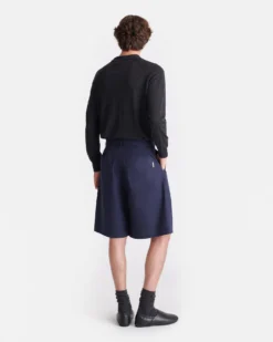 Nanushka Derulo - Tailored Shorts - Navy -Nanushka Sale Store NM25RSST07759DERULO NAVY HEAVYPOPLIN 3