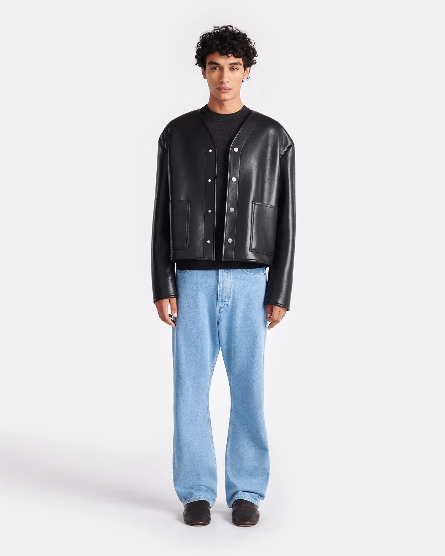 Nanushka Vico - Bonded Shearling Jacket - Black Brown 3 Nanushka Vico - Bonded Shearling Jacket - Black Brown - Image 3