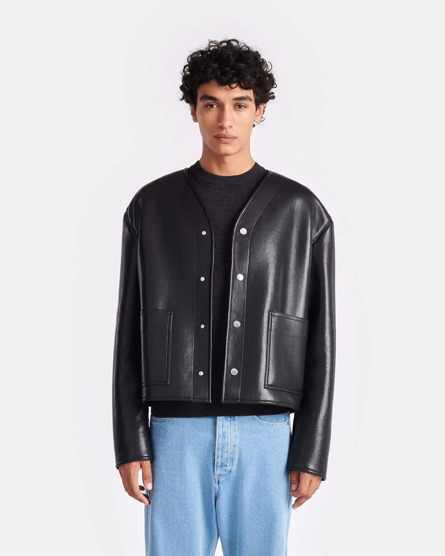 Nanushka Vico - Bonded Shearling Jacket - Black Brown 1 Nanushka Vico - Bonded Shearling Jacket - Black Brown