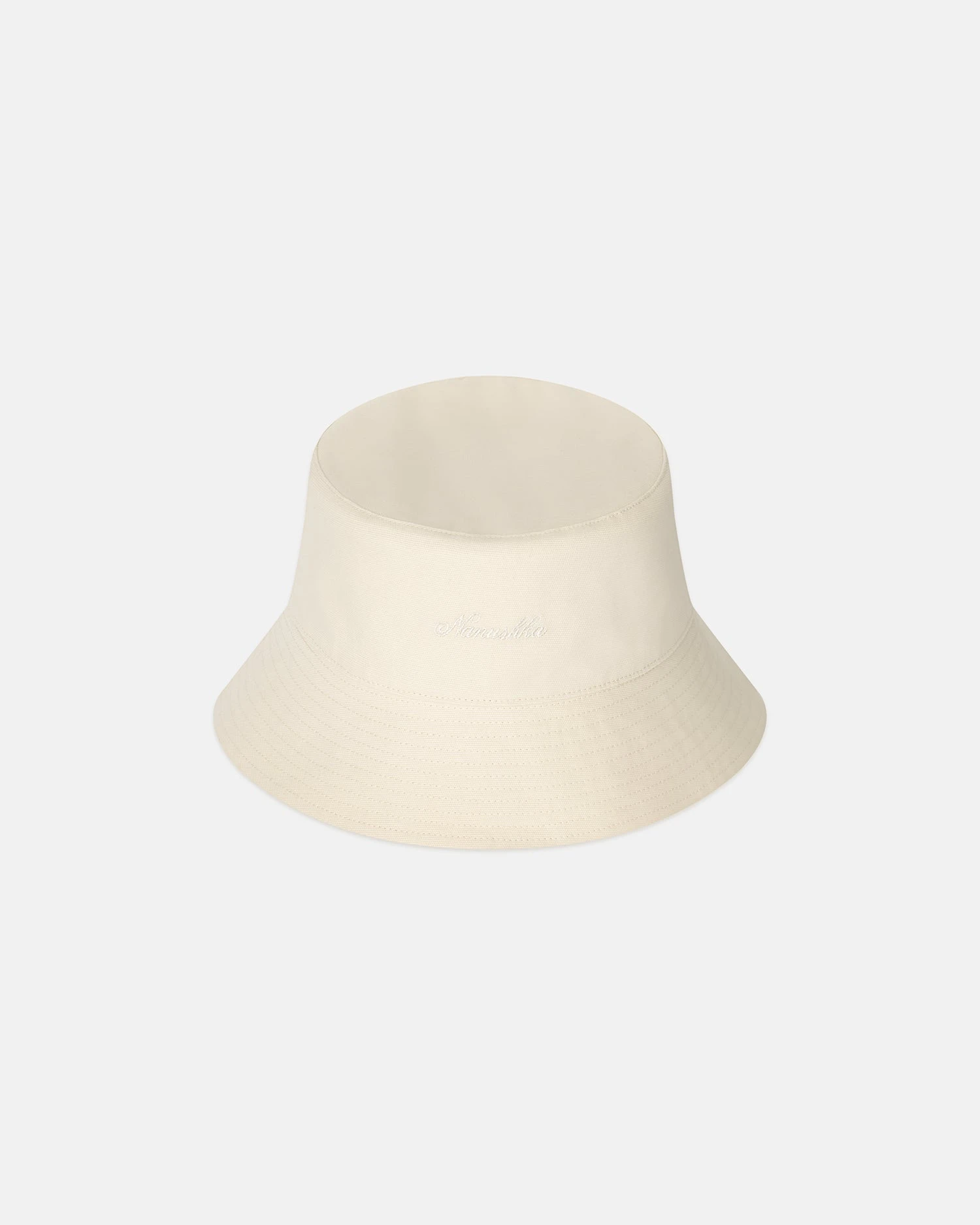 Nanushka Caran - Signature Calligraphy Bucket Hat - Shell 1 Nanushka Caran - Signature Calligraphy Bucket Hat - Shell