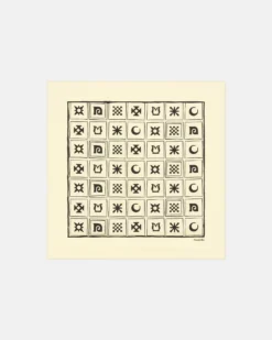 Nanushka Shoul - Printed Silk Scarf - Moonbeam/Brown Kopjafa