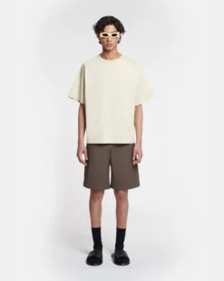 Nanushka Wren - Embroidered Cotton-Jersey T-Shirt - Shell 8 Nanushka Wren - Embroidered Cotton-Jersey T-Shirt - Shell -Nanushka Sale Store NU24CRSH00473 WREN SHELL COTTON JERSEY 1