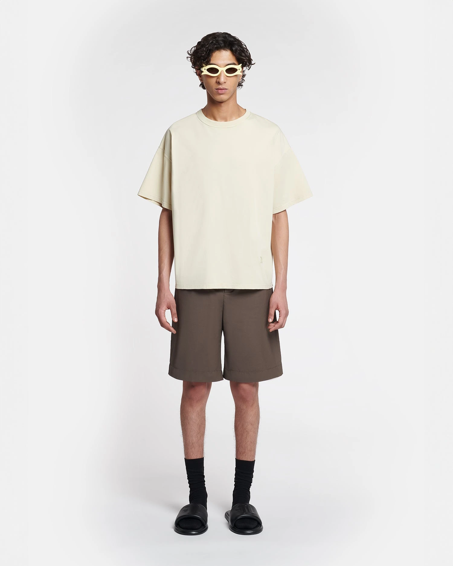 Nanushka Wren - Embroidered Cotton-Jersey T-Shirt - Shell 3 Nanushka Wren - Embroidered Cotton-Jersey T-Shirt - Shell - Image 3