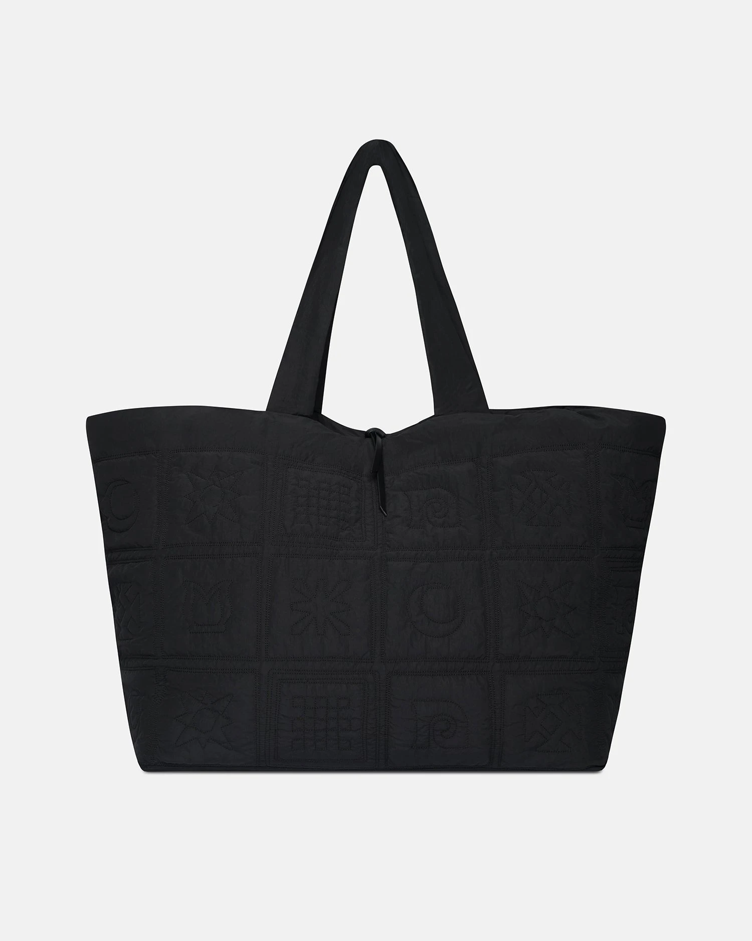 Nanushka Symbol - Quilted Tech-Poplin Tote - Black 1 Nanushka Symbol - Quilted Tech-Poplin Tote - Black