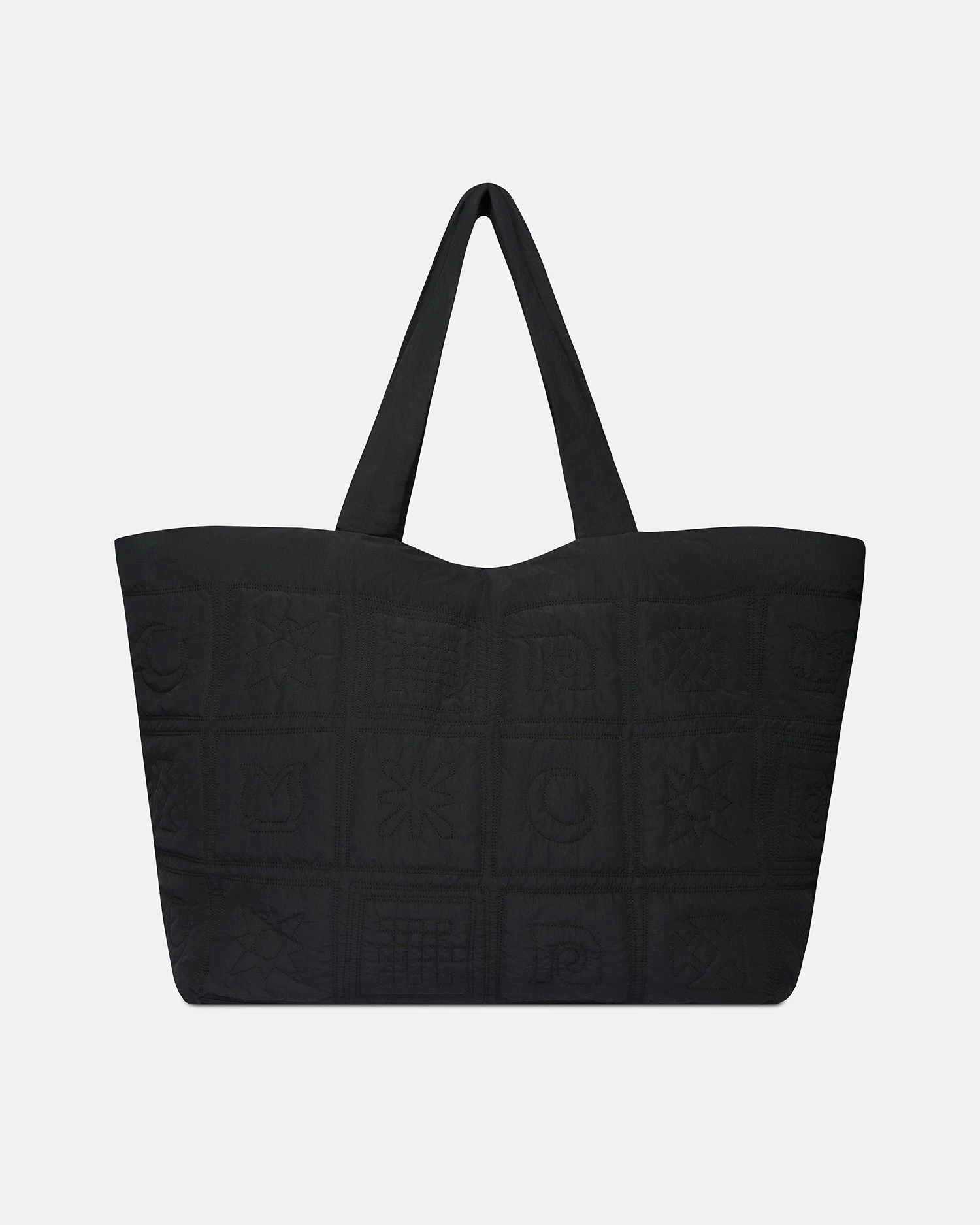 Nanushka Symbol - Quilted Tech-Poplin Tote - Black 2 Nanushka Symbol - Quilted Tech-Poplin Tote - Black - Image 2