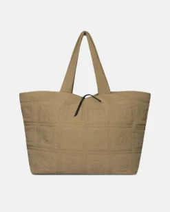 Nanushka Symbol - Quilted Tech-Poplin Tote - Muted Khaki