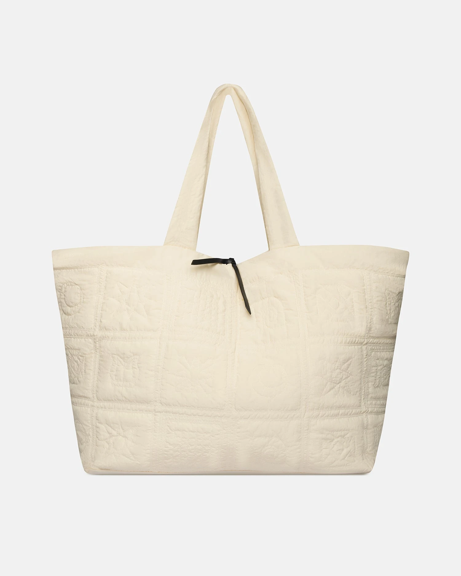 Nanushka Symbol - Quilted Tech-Poplin Tote - Creme 1 Nanushka Symbol - Quilted Tech-Poplin Tote - Creme