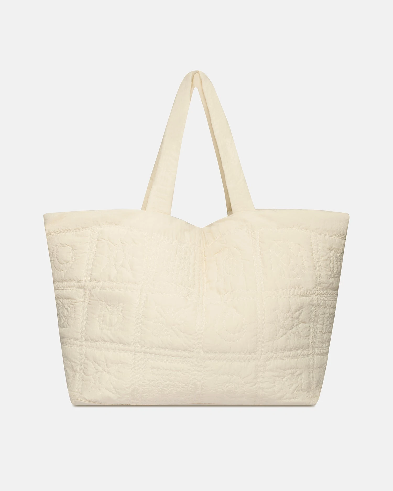 Nanushka Symbol - Quilted Tech-Poplin Tote - Creme 2 Nanushka Symbol - Quilted Tech-Poplin Tote - Creme - Image 2