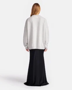 Nanushka Joyann - Plush Cashmere Sweater - Gray -Nanushka Sale Store NU24FWSW01393 JOYANN GREY PLUSH CASHMERE 02