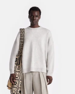 Nanushka Joyann - Plush Cashmere Sweater - Gray -Nanushka Sale Store NU24FWSW01393 JOYANN GREY PLUSH CASHMERE 03