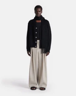 Nanushka Braye - Cashmere-Blend Cardigan - Black -Nanushka Sale Store NU24FWSW01511 BRAYE MOON CASHMERE BLEND 01