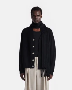 Nanushka Braye - Cashmere-Blend Cardigan - Black -Nanushka Sale Store NU24FWSW01511 BRAYE MOON CASHMERE BLEND 03