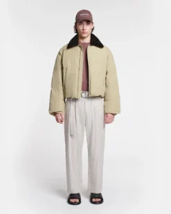 Nanushka Zacharie - Faux Fur And Tech Nylon Jacket - Sage/Black -Nanushka Sale Store NU24PFJK01479 ZACHARIE SAGE BEIGE TECH NYLON FAUX FUR 1 2 1 cf389ef6 e0ec 4d51 ab05 4abc5e1e3383