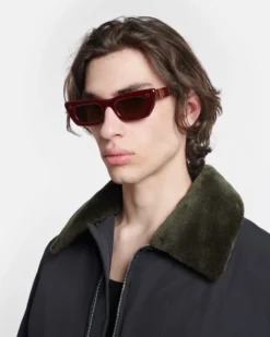 Nanushka Londyn - Bio-Plastic Oversized Cat-Eye Sunglasses - Burgundy -Nanushka Sale Store NU24PFSG00325 LONDYN BURGUNDY BIO PLASTIC 1