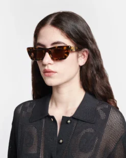 Nanushka Londyn - Bio-Plastic Oversized Cat-Eye Sunglasses - Dark Amber -Nanushka Sale Store NU24PFSG00377 LONDYN DARK AMBER BIO PLASTIC 1