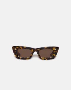Nanushka Londyn - Bio-Plastic Oversized Cat-Eye Sunglasses - Dark Amber
