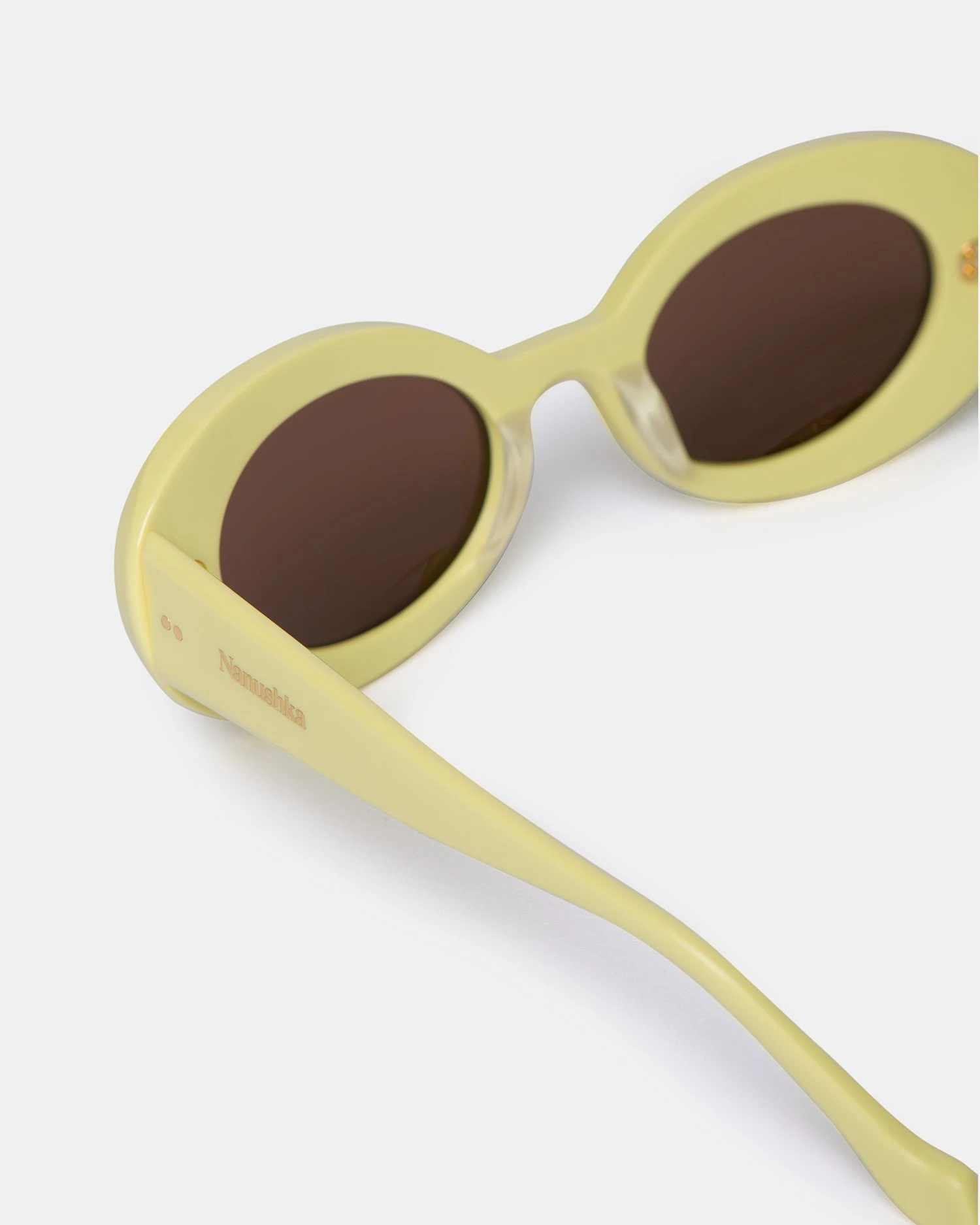 Nanushka Giva - Bio-Plastic Oval Sunglasses - Moonbeam 3 Nanushka Giva - Bio-Plastic Oval Sunglasses - Moonbeam - Image 3
