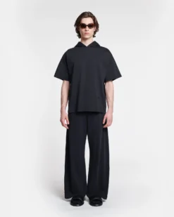 Nanushka Kacper - Cotton-Jersey Hooded T-Shirt - Black 13 Nanushka Kacper - Cotton-Jersey Hooded T-Shirt - Black -Nanushka Sale Store NU24PFSH03899 KACPER BLACK COTTON JERSEY 1