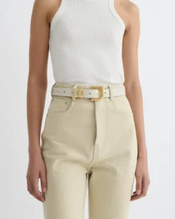 Nanushka Ryker - N' Monogram Belt - Off White -Nanushka Sale Store NU25CRBT06101