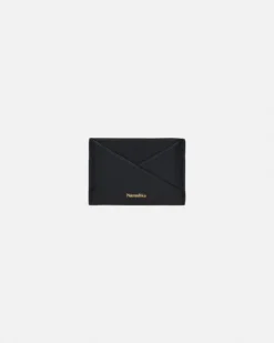 Nanushka Origami - Leather Cardholder - Black/Moonbeam