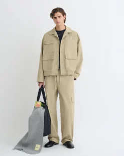 Nanushka Zubin - Tech Twill Jacket - Pebble -Nanushka Sale Store NU25PFJK17872 1